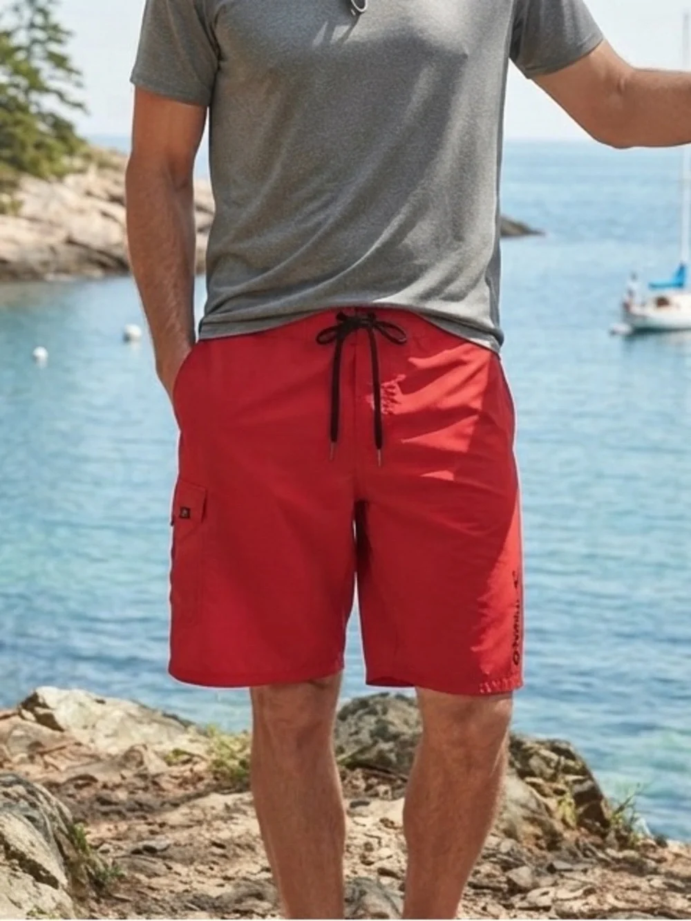 O’Neill Red Swim Trunks board shorts size 38